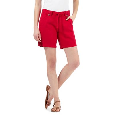 The Collection Terracotta linen blend shorts